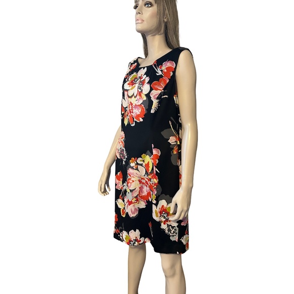 Tahari ASL Kathy Dress Sheath Sleeveless Floral Print NWT - Picture 3 of 13